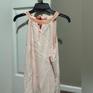 Spartina sleeveless top with tie neck